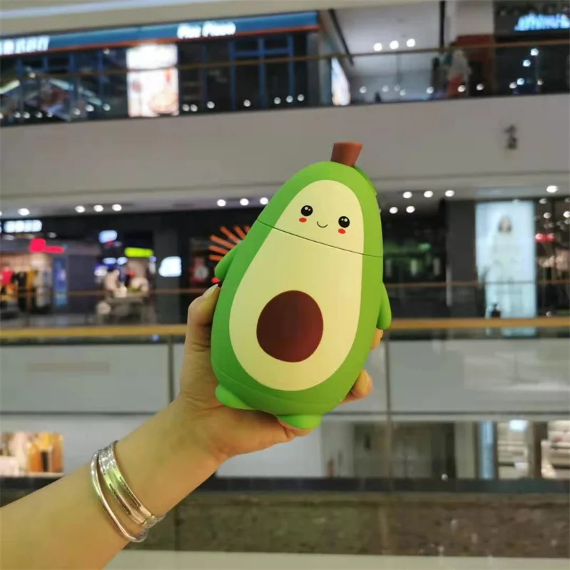 Factory BPA Free Plastic Water Bottle Portable LeakProof Avocado Shape Cute  Lovely Drinking Cup Kids Water Bottle