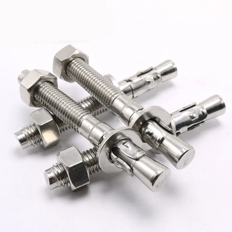 Hardware Fasteners Stainless Steel Wedge Anchor Expansion Bolts Through Bolt