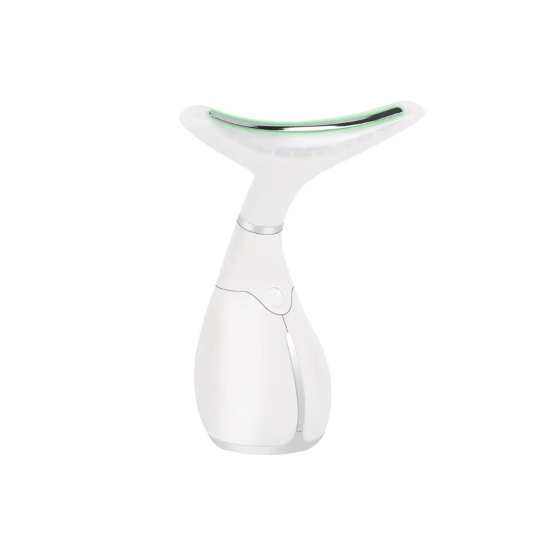 Hot Products V Shape Face Neck Lifting  Portable 3 Colors Led Photon Reduce Neck Lines Vibration Anti Wrinkle Facial 3 in 1