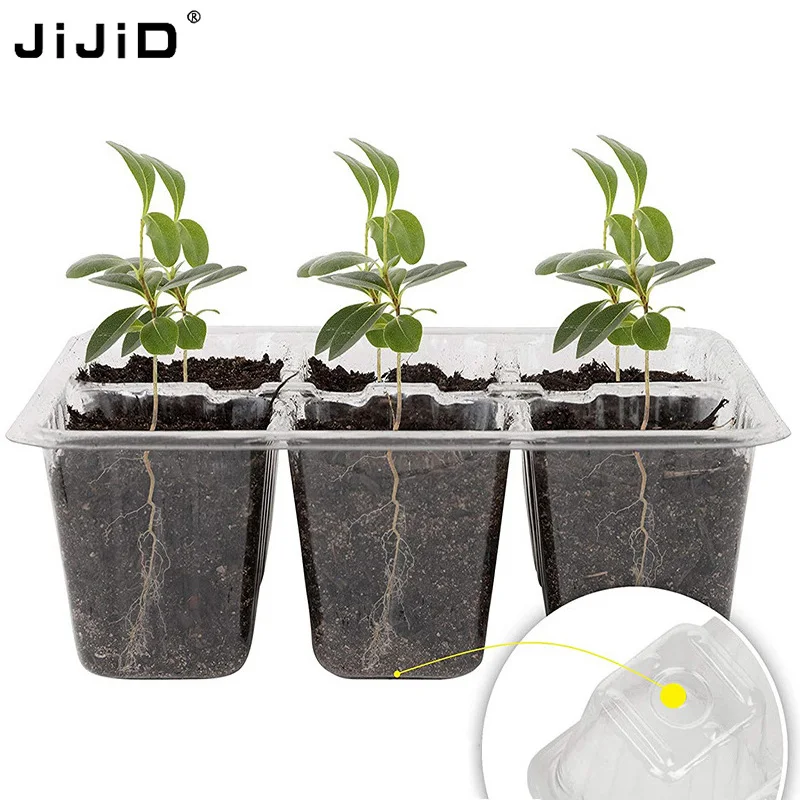 JiJiD Wholesale Plant Nursery Tray & Lids Sowing Propagator Kit Farm Seed Grow Pots Deep 40Cells Herb Seed Sprouting Tray