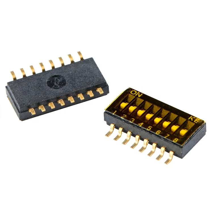 DIP черный переключатель фортепиано 1 27 мм 8 позиций SMD SMT 127