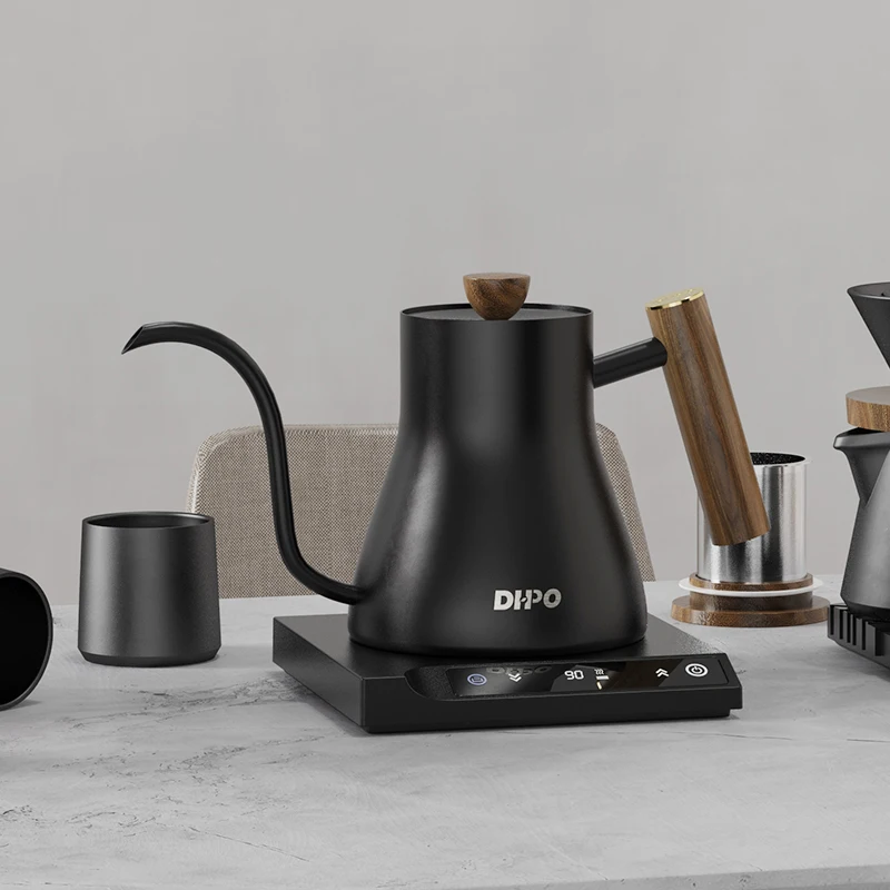 DHPO High Quality 304 Stainless steel Pour Over Tea coffee tool Temperature Control Electric Digital Gooseneck Kettle
