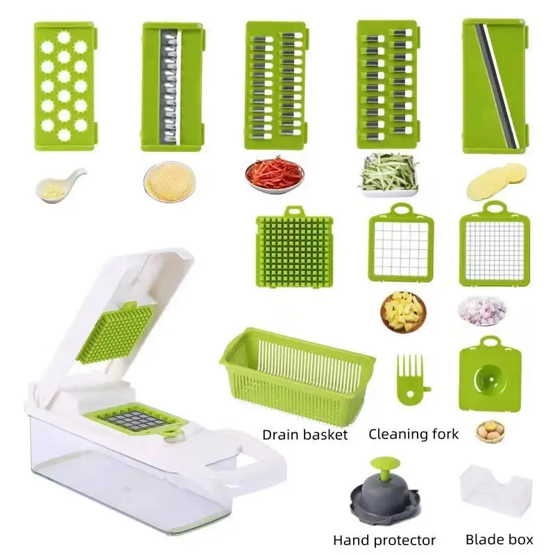 Amazon Hot Selling Multi-Function Gadget Vegetable Chopper Dicing Shredding Slicing Kitchen Tool Grater Vegetable Cutter