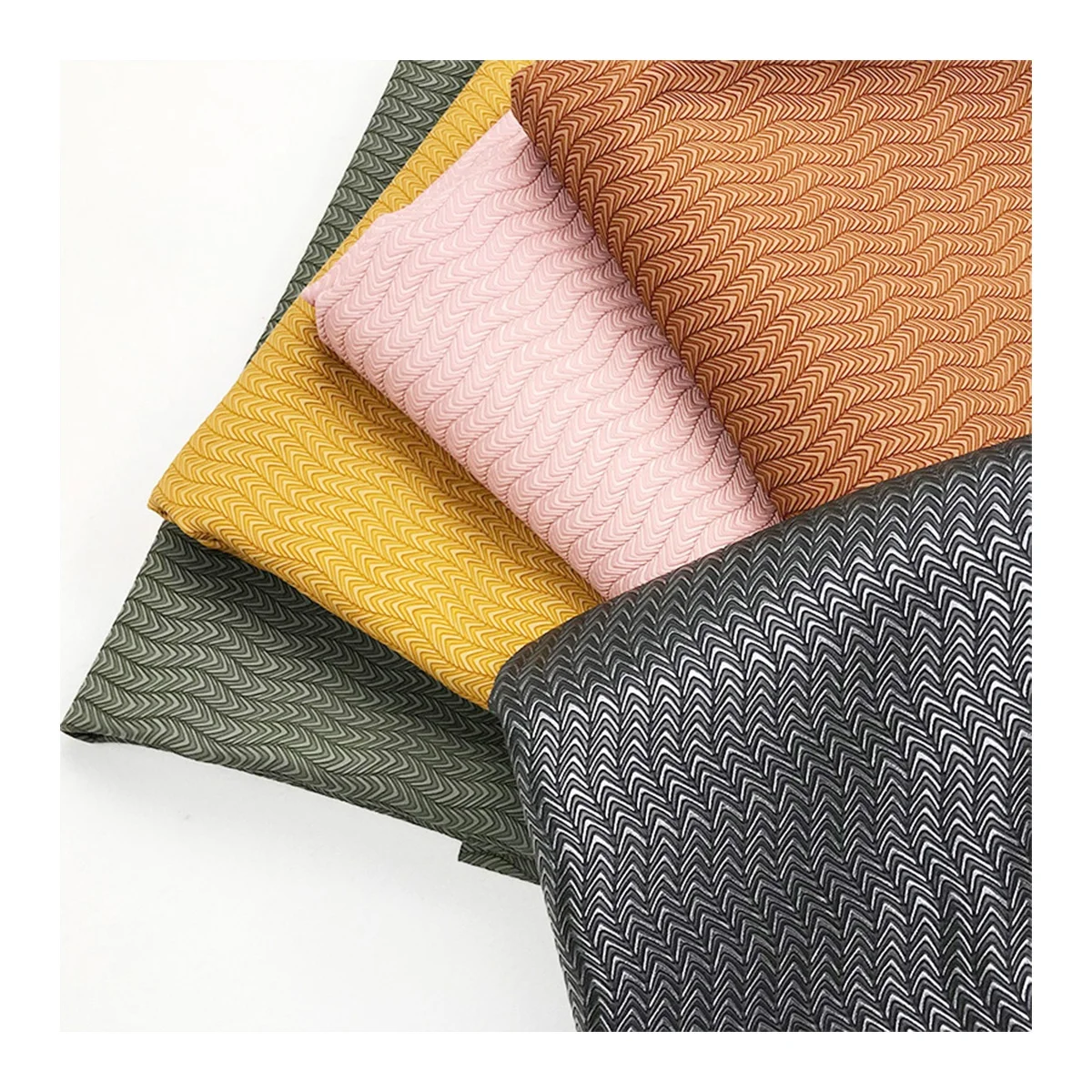 Embossed Wavy Line  Semi PU Leather For Sofa Upholstery Leather