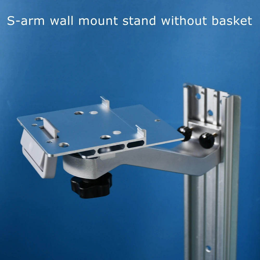 S-arm wall mount Monitor machine stand Fix-plate adjustable sensor bracket with basket compatible mindray IMEC EPM IPM