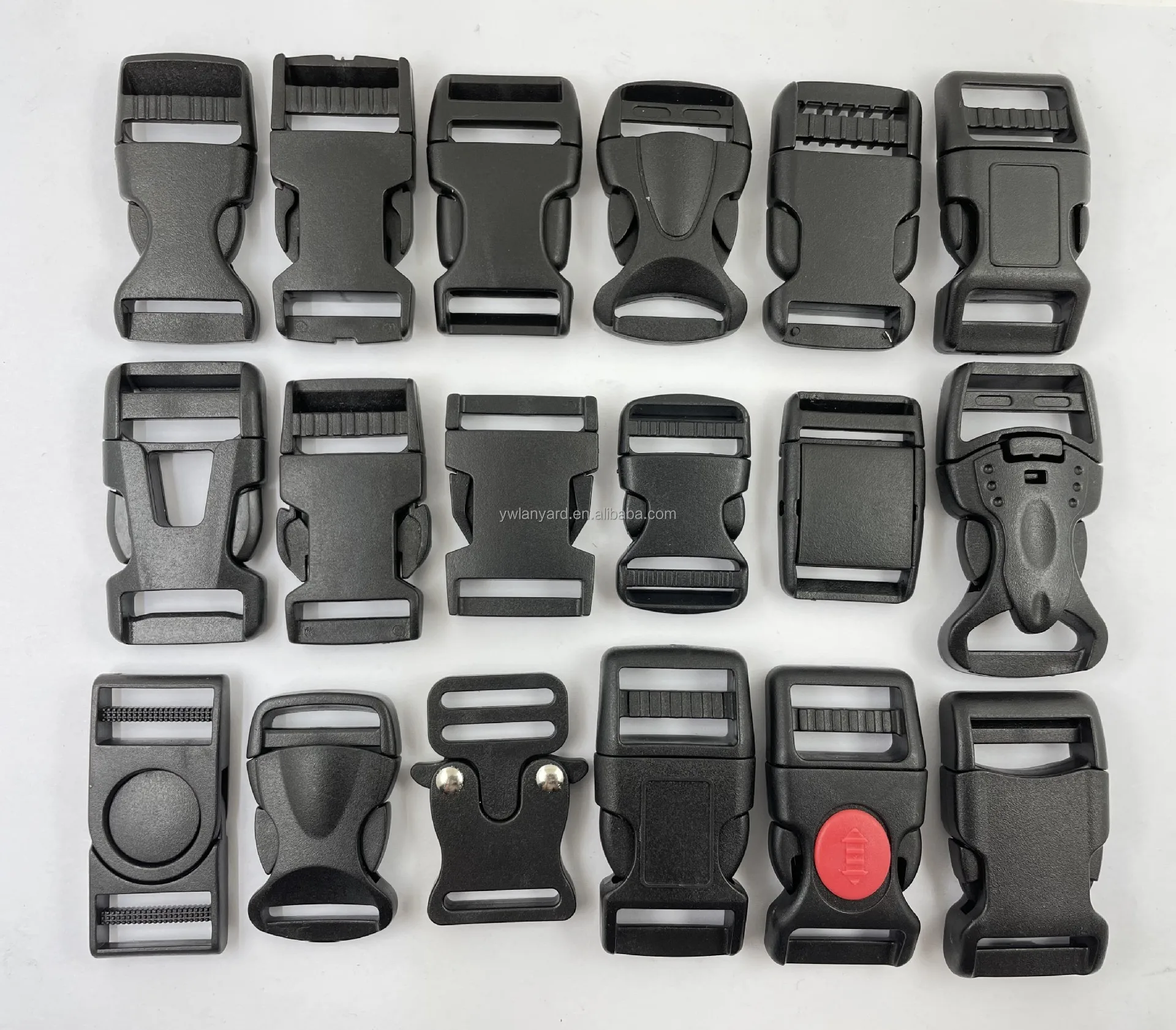 POM/PP Plastic Buckle Colorful Small Safety Buckle Detachable Side Quick Release Buckle Lanyard Accessories