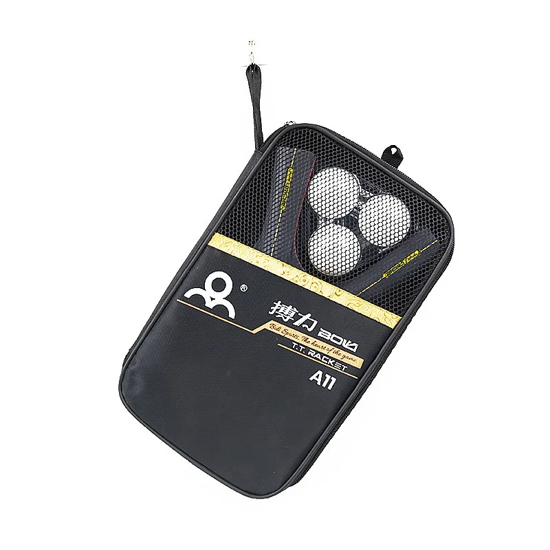 Six-star Training Two racket Three-ball Reverse Glue Table Tennis Racket Set Wholesale