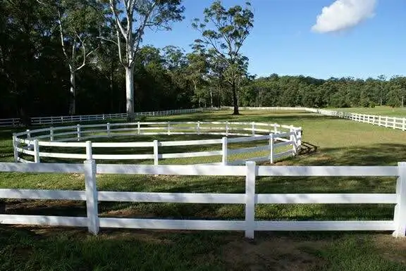 Plastic cheap PVC Horse fence UPVC Horse Fence Panels 2 rails 1.8m in height