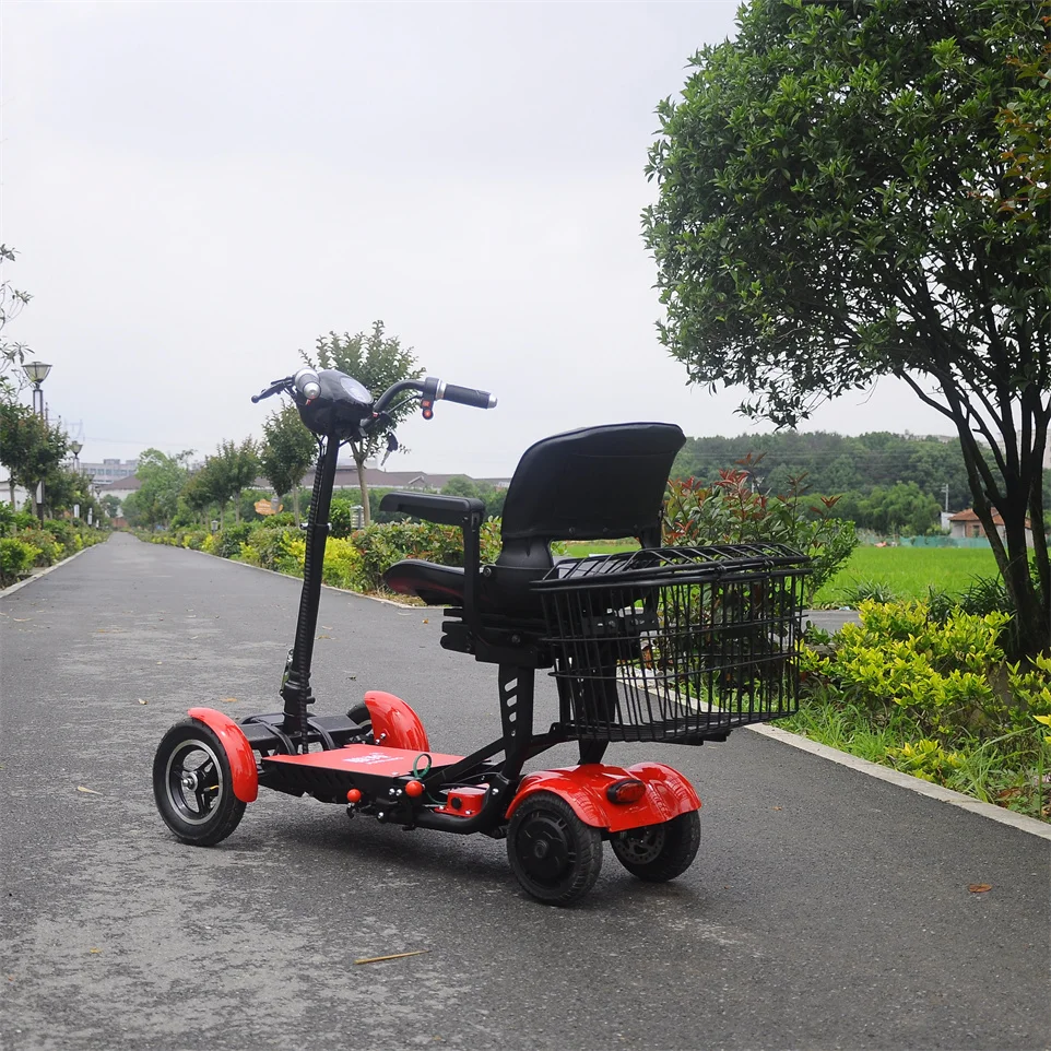 great color ease of lifting and storing  foldable 4 wheel 3 speed electric fat tire bike