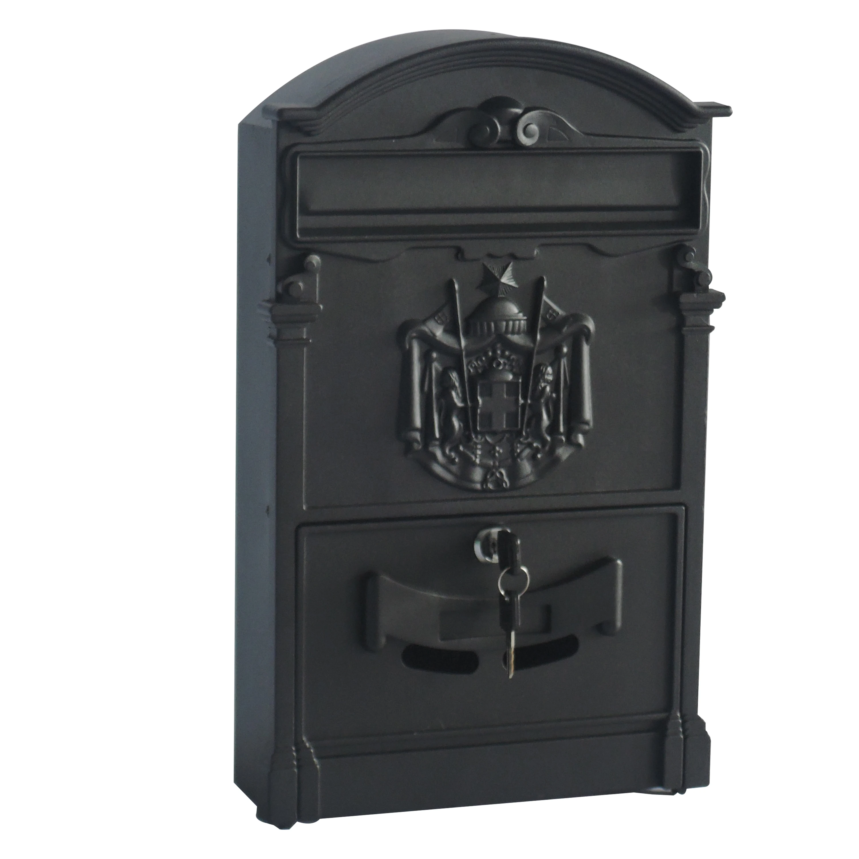 Modern Residential Mailbox Letterbox Outdoor Retro Creative Carved Wall Mount Metal Mail Box