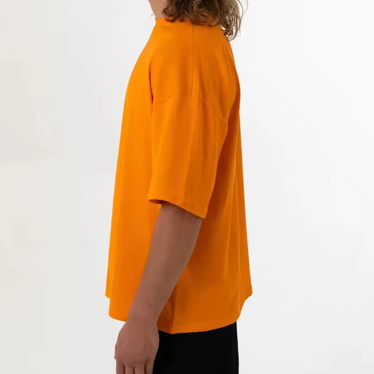 Custom Logo High Quality 260 GSM Heavy Weight Box Fit 100% Cotton Drop Shoulder Oversized Boxy T Shirts for Men