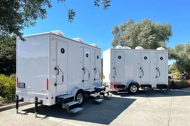 3 станции роскошный портативный прицеп для туалета мероприятие Кемпинг ванная комната Трейлер мобильный туалет трейлер
