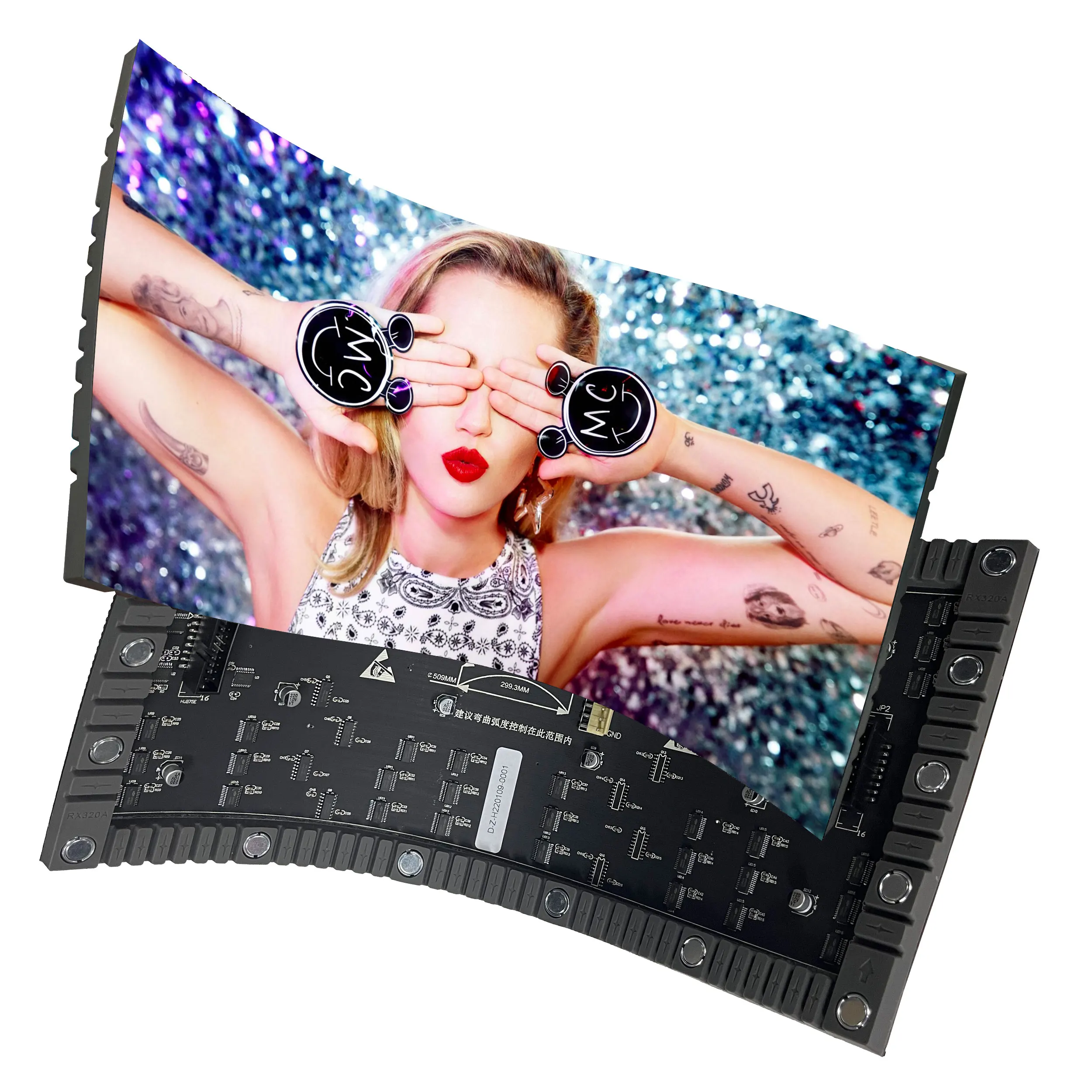 Высокая яркость для помещений P2.5 полный концертный фон Светодиодная панель настенный сценический светодиодный экран дисплей видео стены изогнутой формы