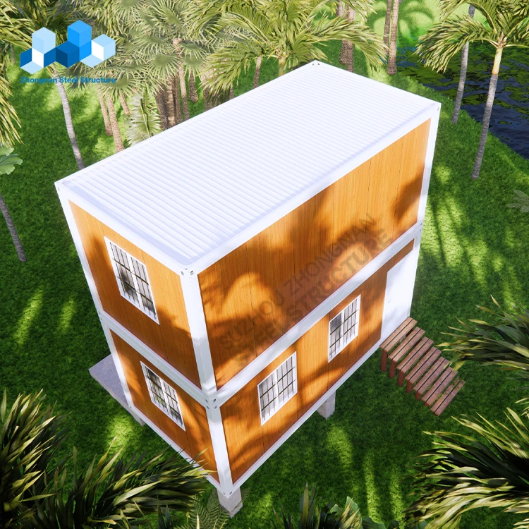 2 3 story prefabricated flat pack container house multi family duplex prefab home for south africa