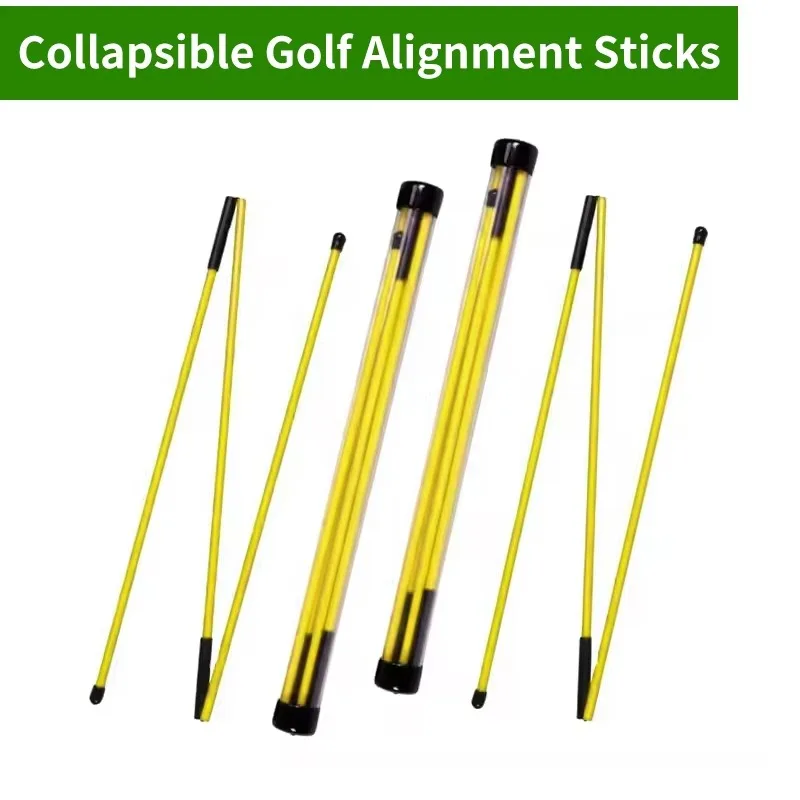 Wholesale Custom Golf Training Aids Posture Corrector Tool Golf Putting 3 Collapsible Alignment Stick for Posture Correction