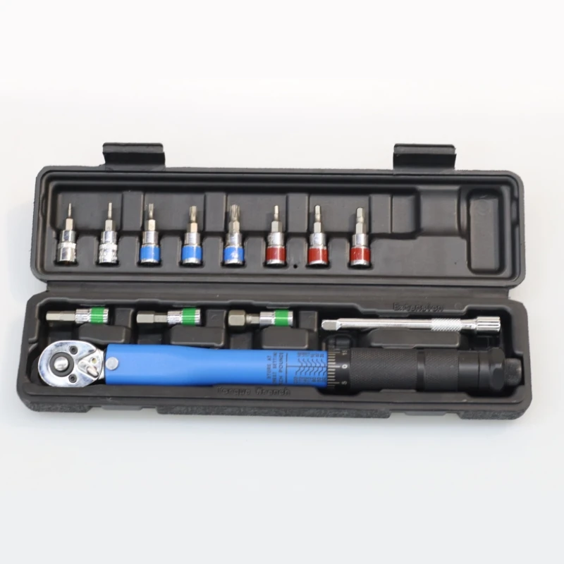 USA Free Ship Promotion 13pcs 1/4' 20-200in.lb Torque Wrench Bit Socket Set End Rotary Lock Spanner Repair Tools