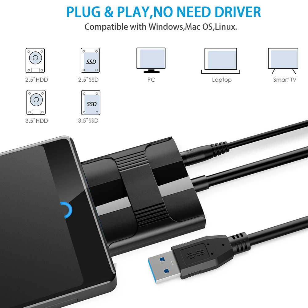  Кабель-переходник ZENBEL USB 3 0 на Sata кабель-конвертер USB3.0 для жестких дисков Samsung Seagate WD 2 5 HDD