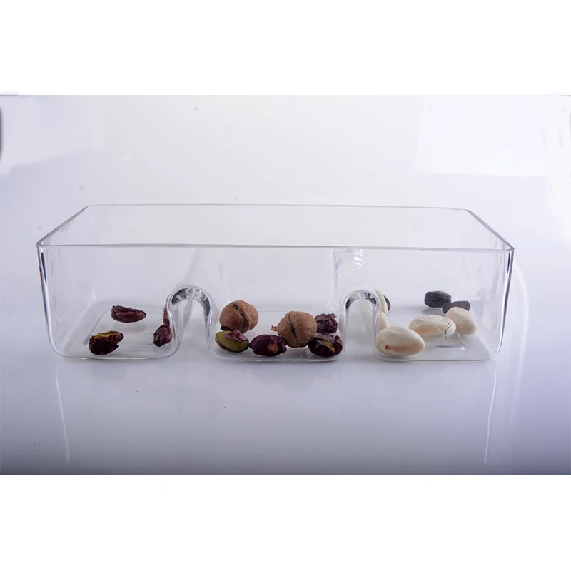3 section  rectangular serving dish