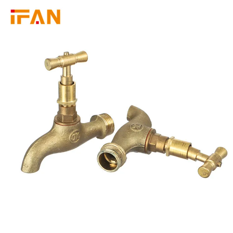 Ifan Wholesale Bibcock Water Tap Full Sizes Brass Bibcock Water Tap With Water Outlet