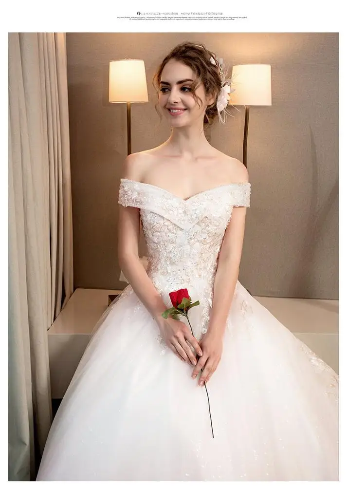 Luxury Lace Princess Wedding Dresses Sweetheart Neck Beaded Royal Train Ball Gown  Plus Size Bridal Dress