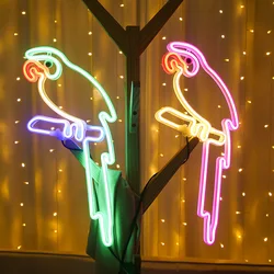 Factory Price Neon Sign Strip Lights Table Led Acrylic Parrot Neon Light Sign For Bedroom Indoor Use Strip Signage Light