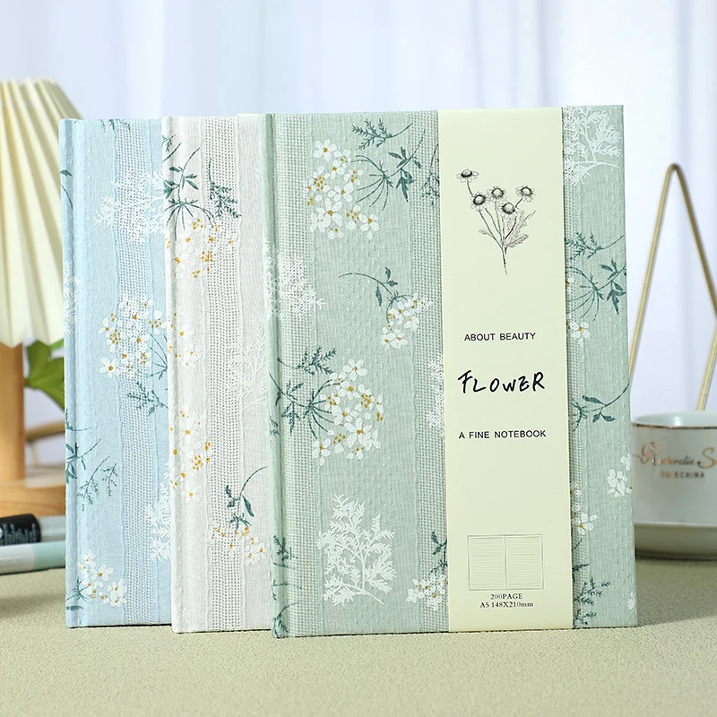 HongShun wholesale fashion beautiful linen journal custom hardcover custom notebooks a5