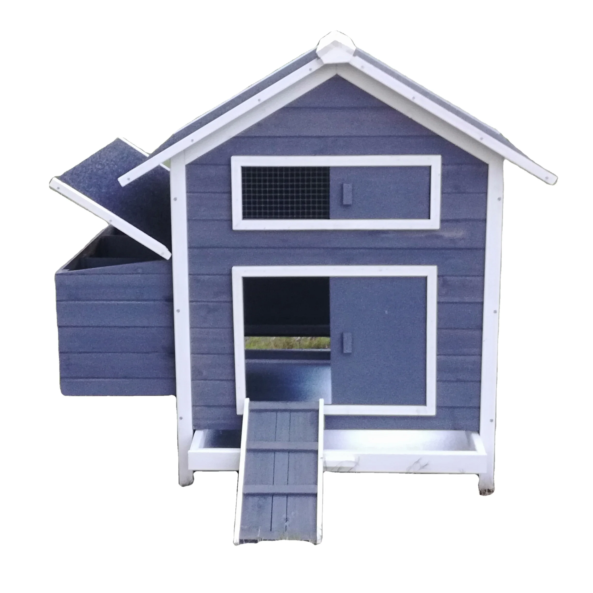 Waterproof Wooden Chicken Coop Pet Living Cage House Cheap Blue Chicken Duck Coop Outdoor Nesting Box Hen House