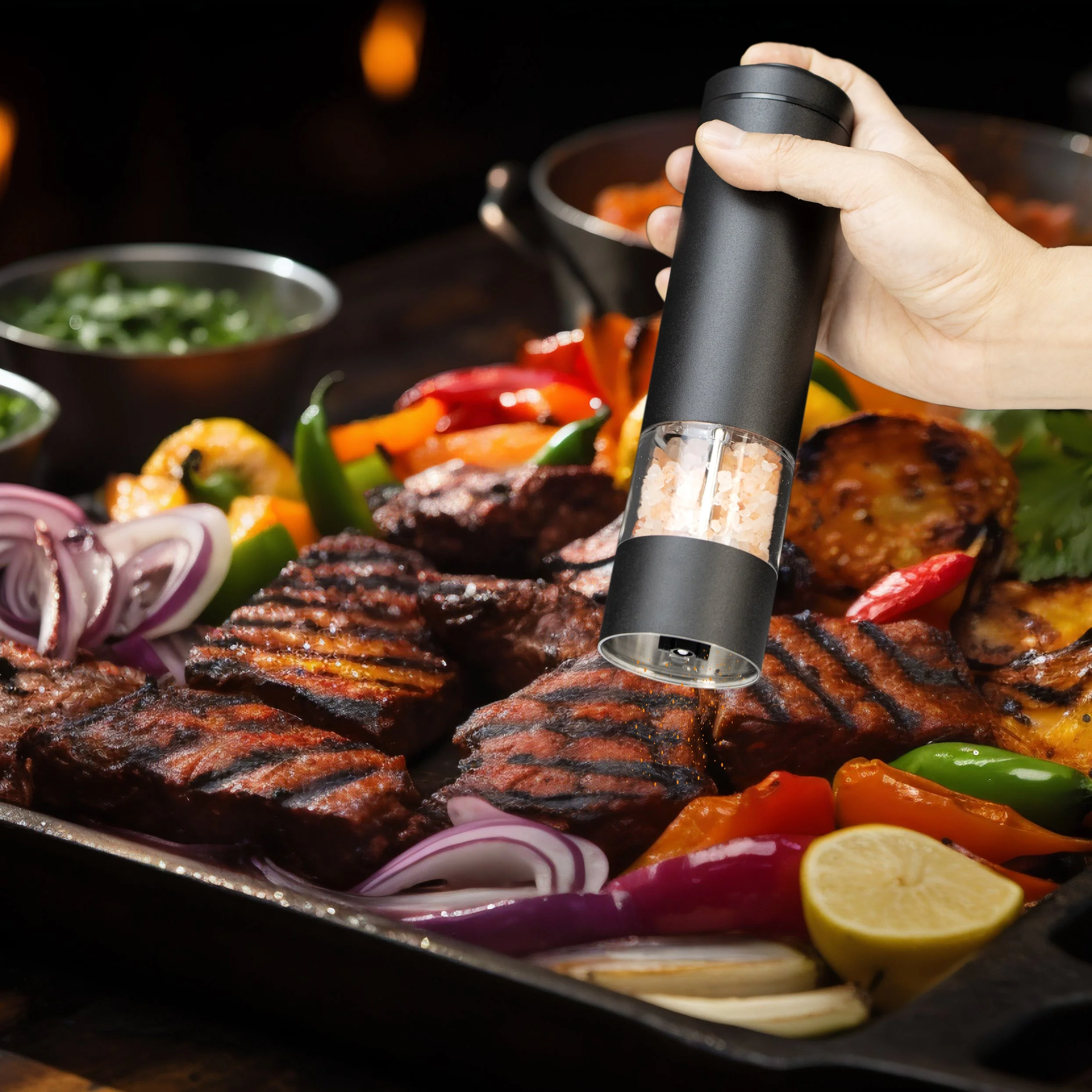 Manufacturer Direct Premium Electric Salt and Pepper Mills Set Pepper Grinder Mill