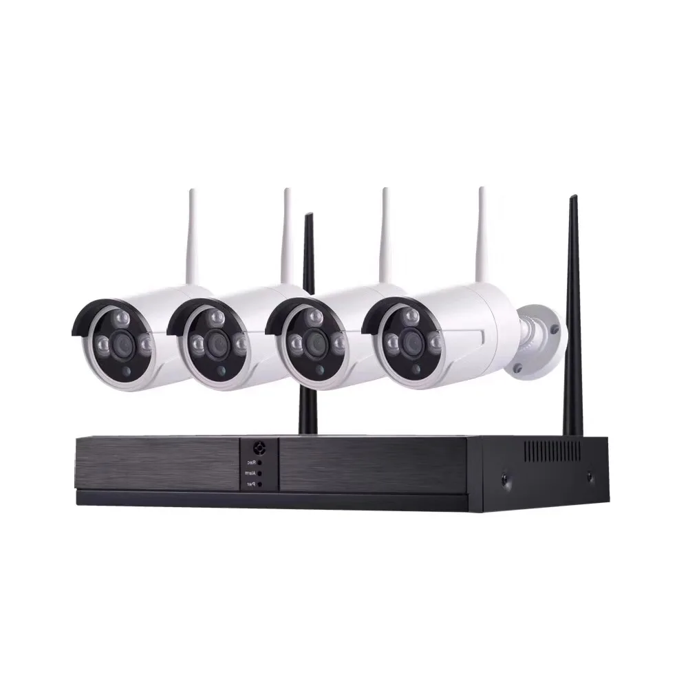  Фабрика xmeye H.265 1080P 2mp 4CH длинный диапазон сигнализации аудио видео p2p 4 комплекта камер IP беспроводной Wifi NVR комплект рекордер CCTV