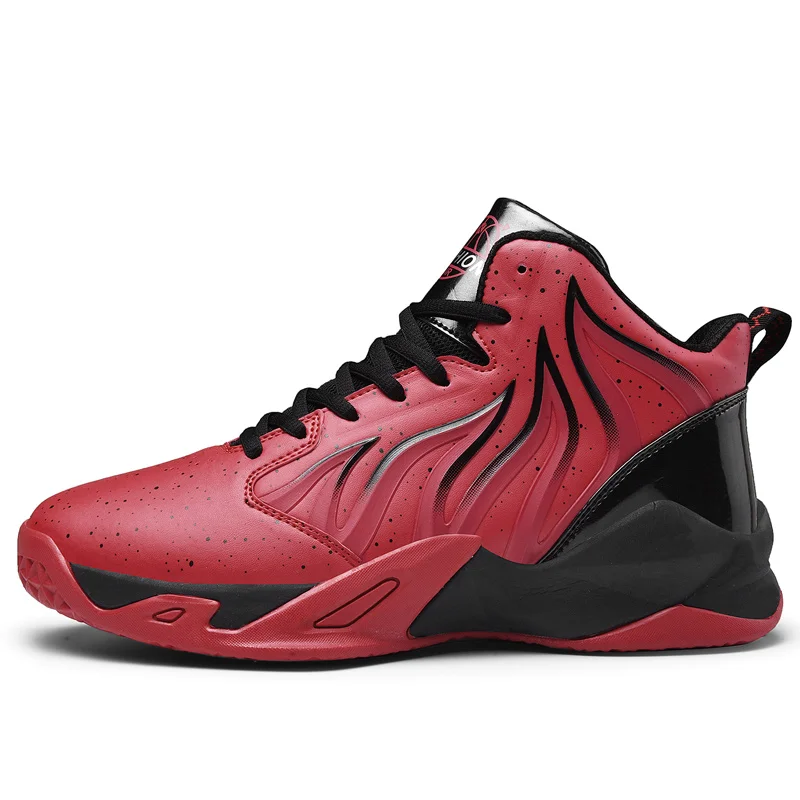 Professional Retro Basketball Shoes,Brand Genuine Leather Basketball Shoes From China,Cheap Red Basketball Sneakers