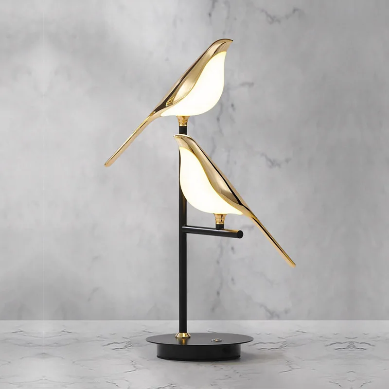 Hot Selling wholesale golden lamp black base modern luxury decorative bedside led