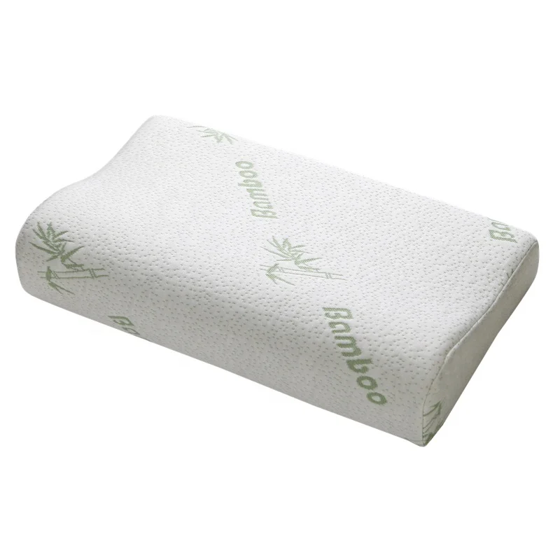 Comfortable and Healthy Contour Ice Memory Foam Pillow White for Sleeping Nursing Airplane Hotel Use