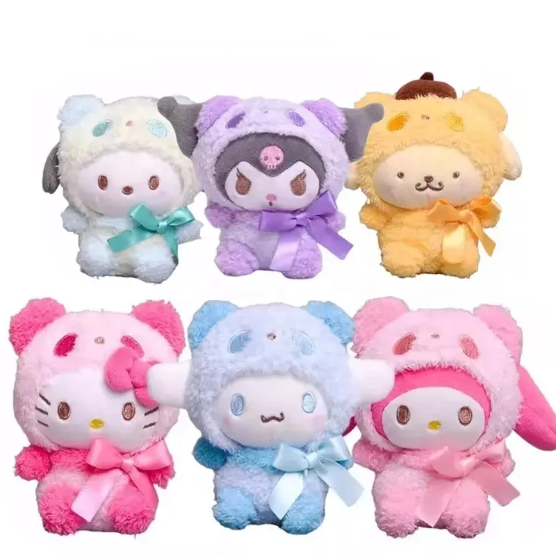 Wholesale Hot Sell Kuromi Melody Cinnamoroll Stuffed Plush Keychain Doll Toy Cute Anime Plush Keying Creative Bag Pendant