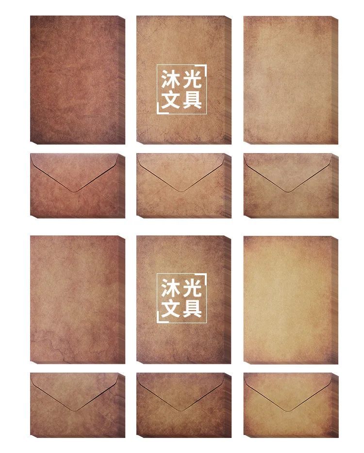 Customized Vintage Paper Jewelry Envelope with Metallic Decoration Custom Writing and Printed Packaging