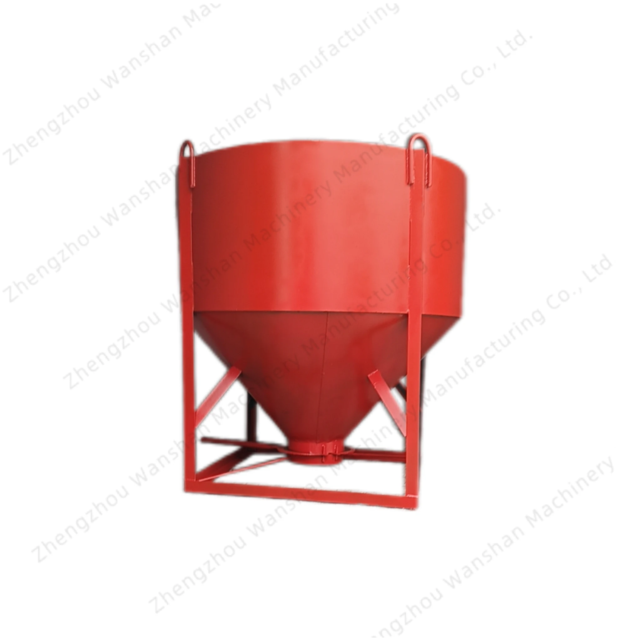0.6 0.8 Square Brick Bucket Construction Site Cement Mortar Funnel Round String Barrel Square Tower Crane Bucket