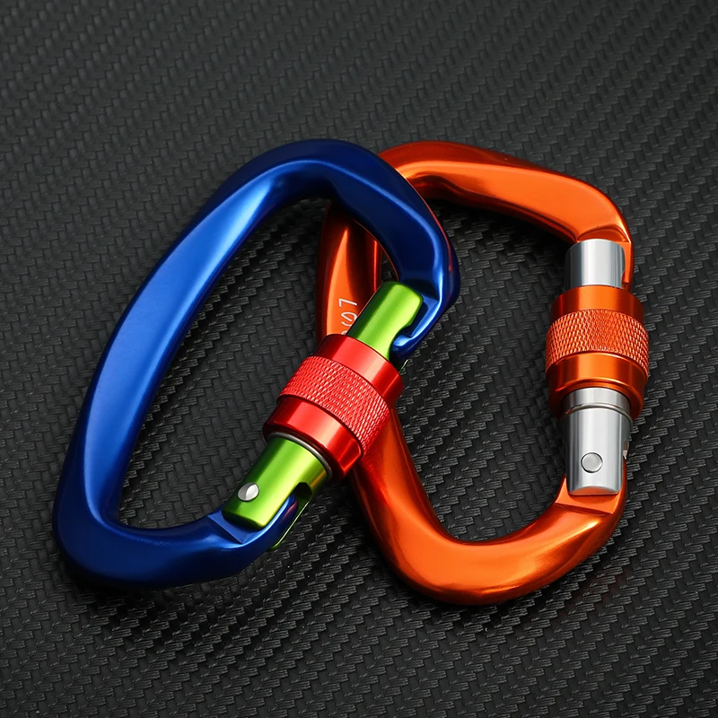 Climbing Master Lock Climbing Buckle Quick Release D-type Master Lock Outdoor Climbing Gear Supplies Security Safety Carabiners
