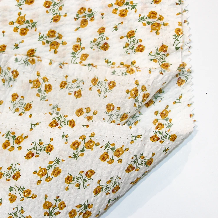 Floral Summer Fabrics 100% Cotton Fashion Dress Printed