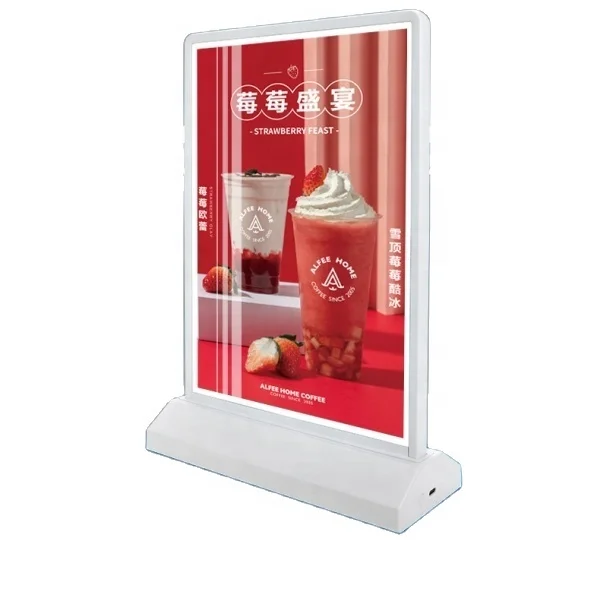 A4 Double Sided Frame Led Lightbox Advertising Poster Frame Illuminated Billboard Restaurants Menu Light Box Sign