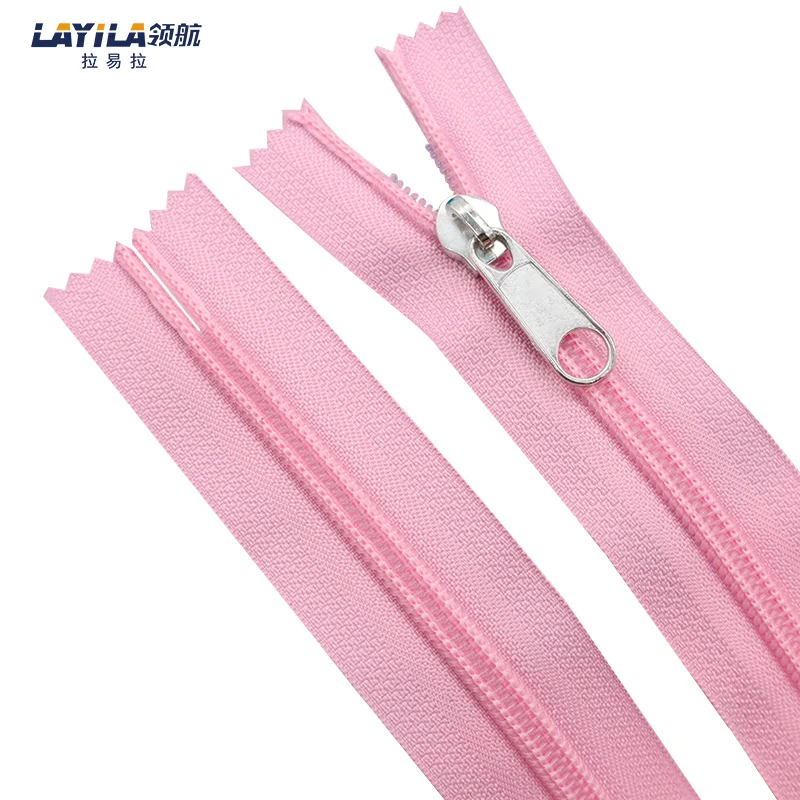 Wholesale Colorful Zipper Nylon Zippers For Handbags And Shopping Bags