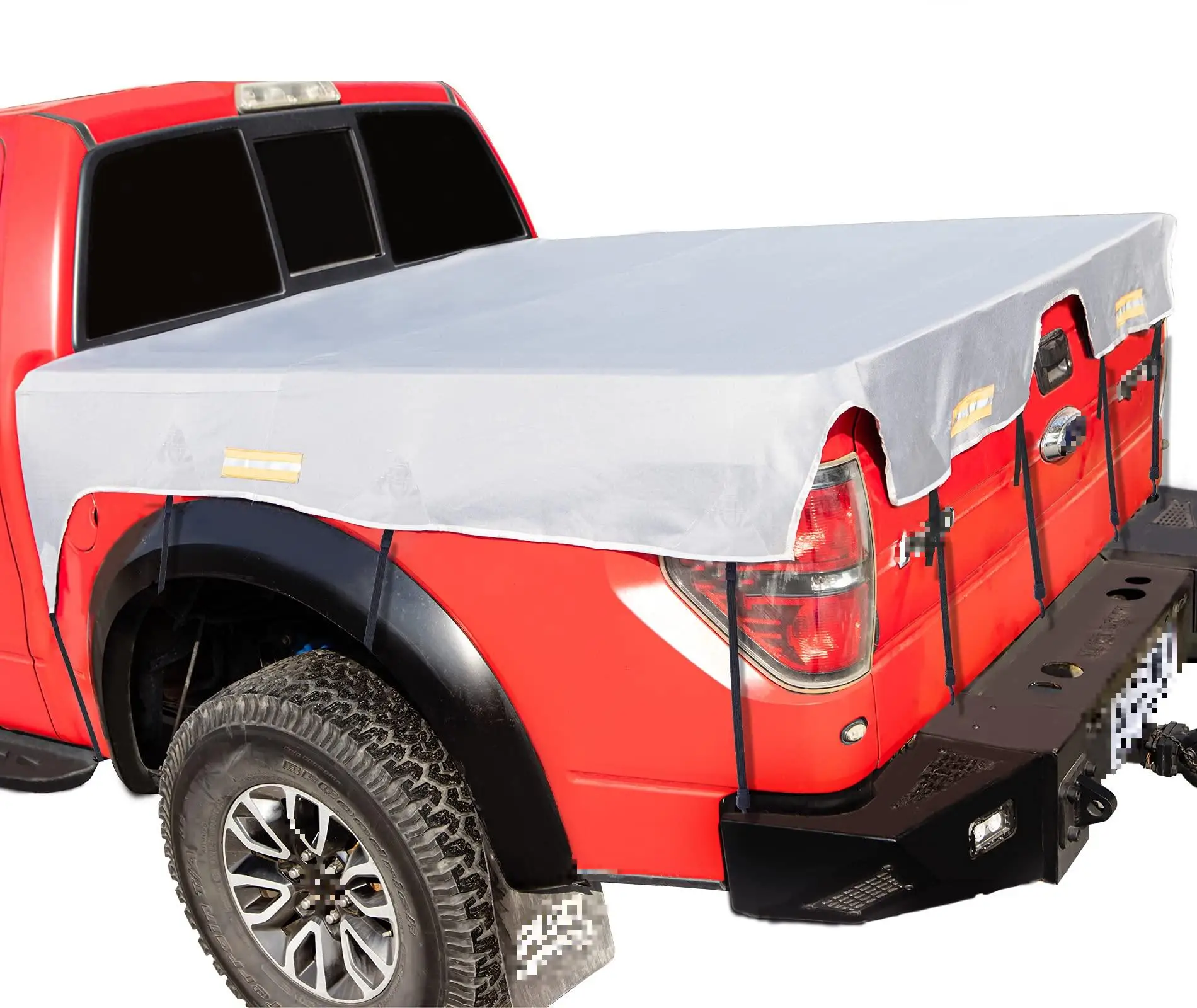 Truck Bed Cover Soft 600D Waterproof Roll Up Tonneau Cover For Ford F150/F250 Silverado/Sierra Ram Tundra Long Bed 8FT