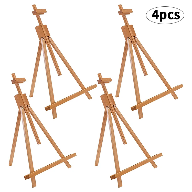 Tabletop Display Stand  Artist canvas  Easel,Beechwood Tripod for kids  Painting easel artists painting set wood easel stand (1600095698472)