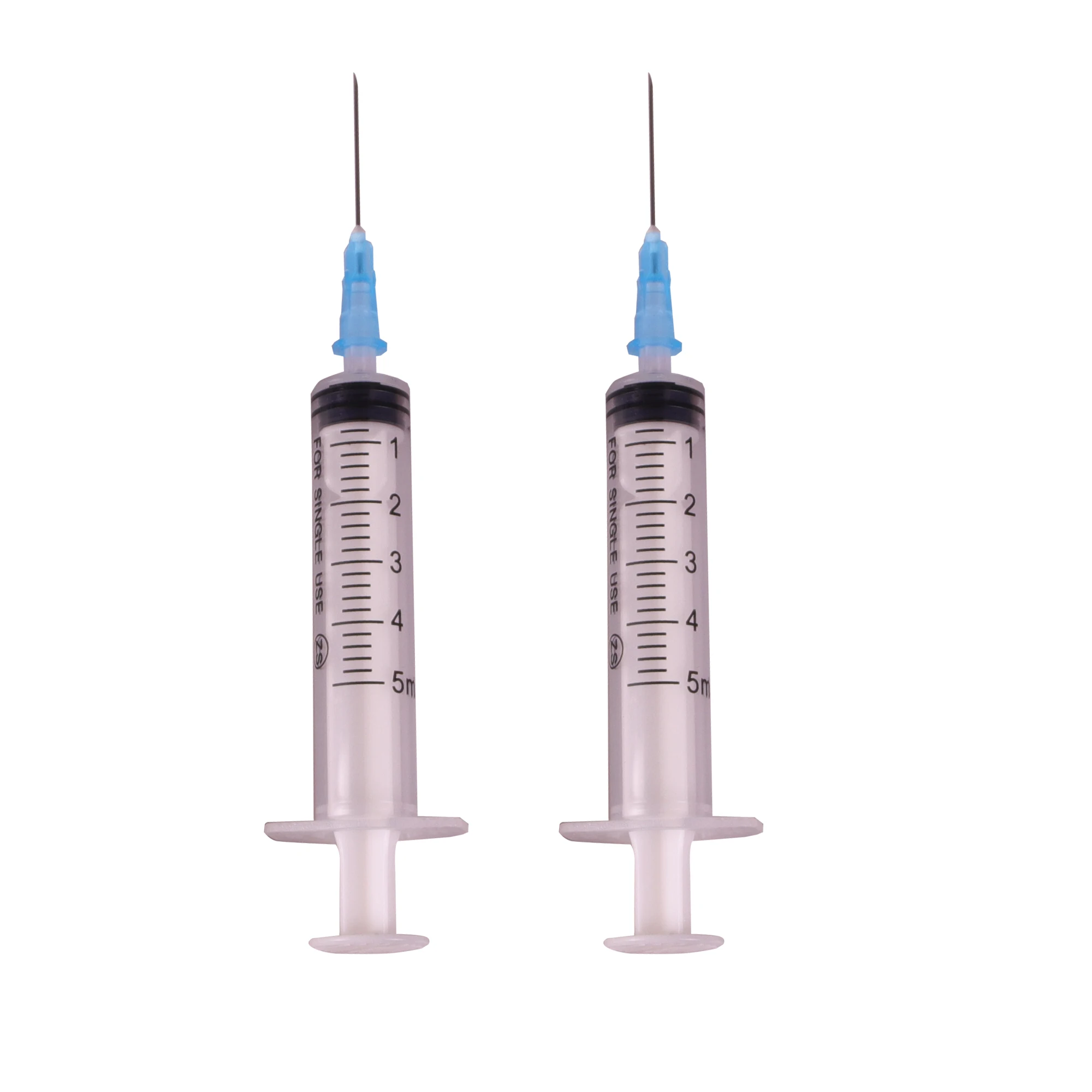 Sterilized disposable plastic injection syringe for hospitai use