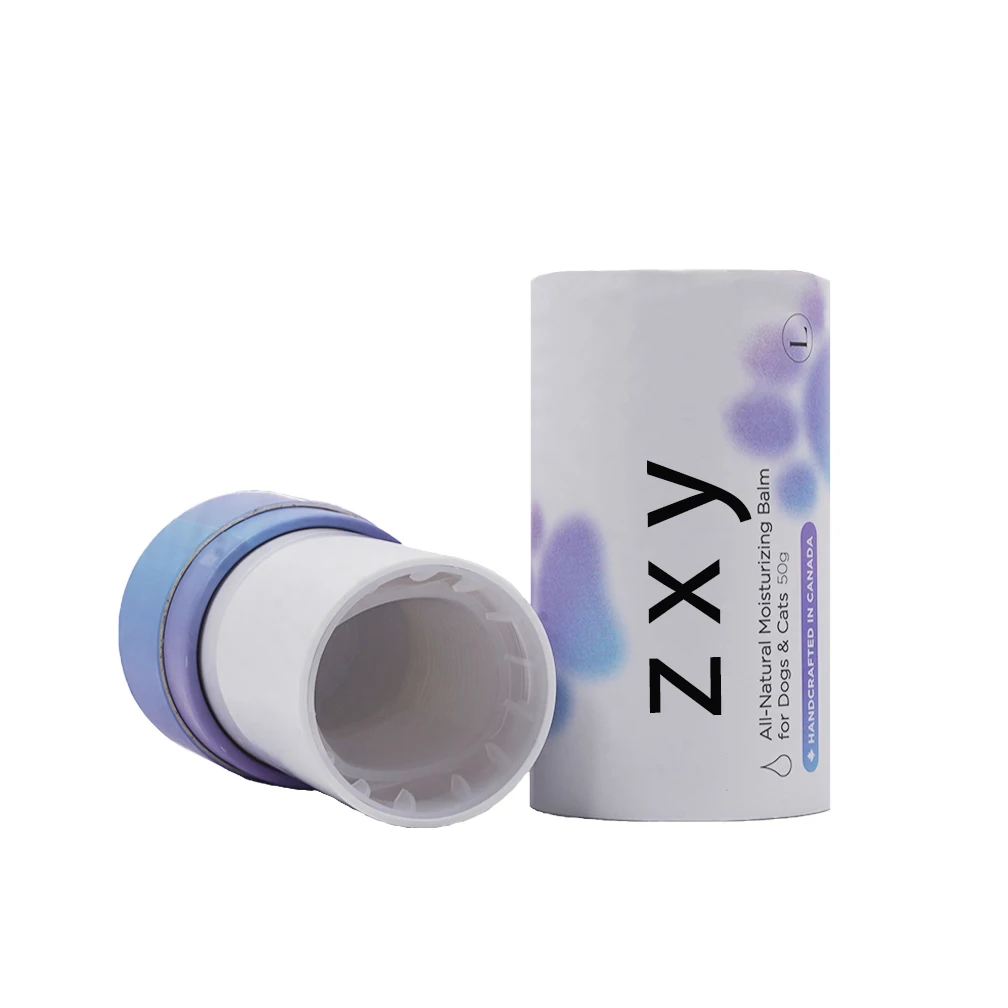 Biodegradable 6g 15g 55g Twist Up Container Paper Tube Lipstick Solid Fragrance Stick Packaging