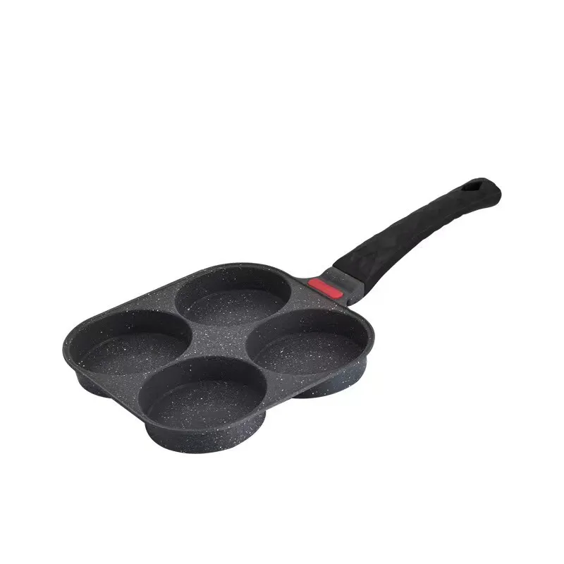 Household four-hole breakfast fried egg burger machine non-stick mini flat pancake frying pan kitchen supplies cookware tools