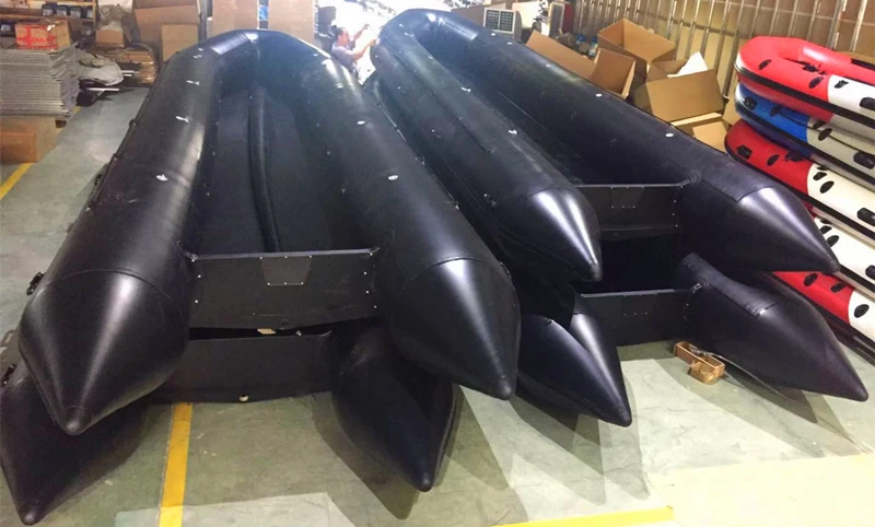 8m aluminum floor inflatable boat with high pressure PVC air tube