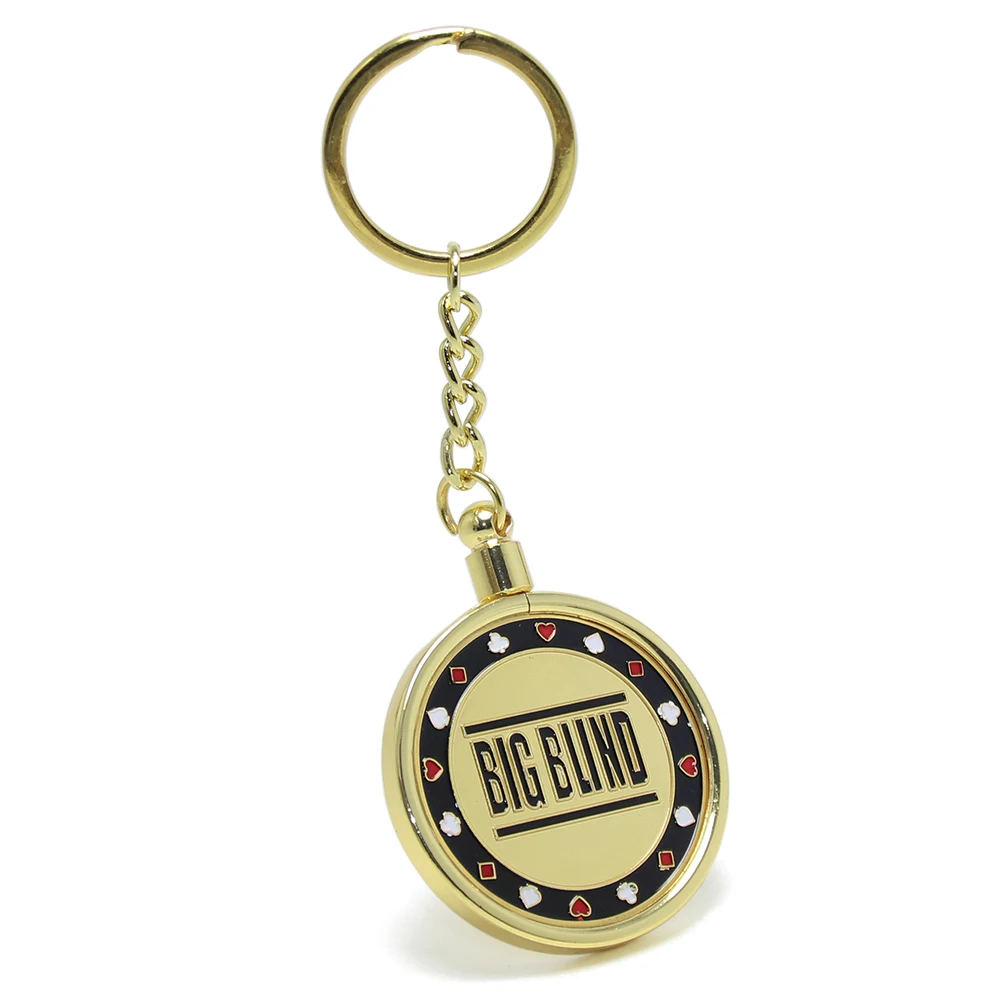 31/32/38/39/40/45/50mm Gambling Gifts Clay Poker Chips Key Holder Keychain Casino Coin Holder Keyring Metal Poker Chips Key Ring