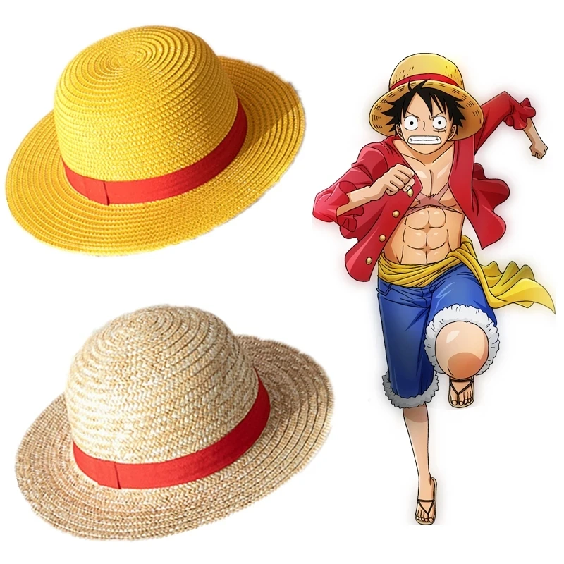 31CM 35CM Hats Cosplay 1 PIECE For Kids Adult Luffy Straw Hat Cartoon Japanese Anime Cap