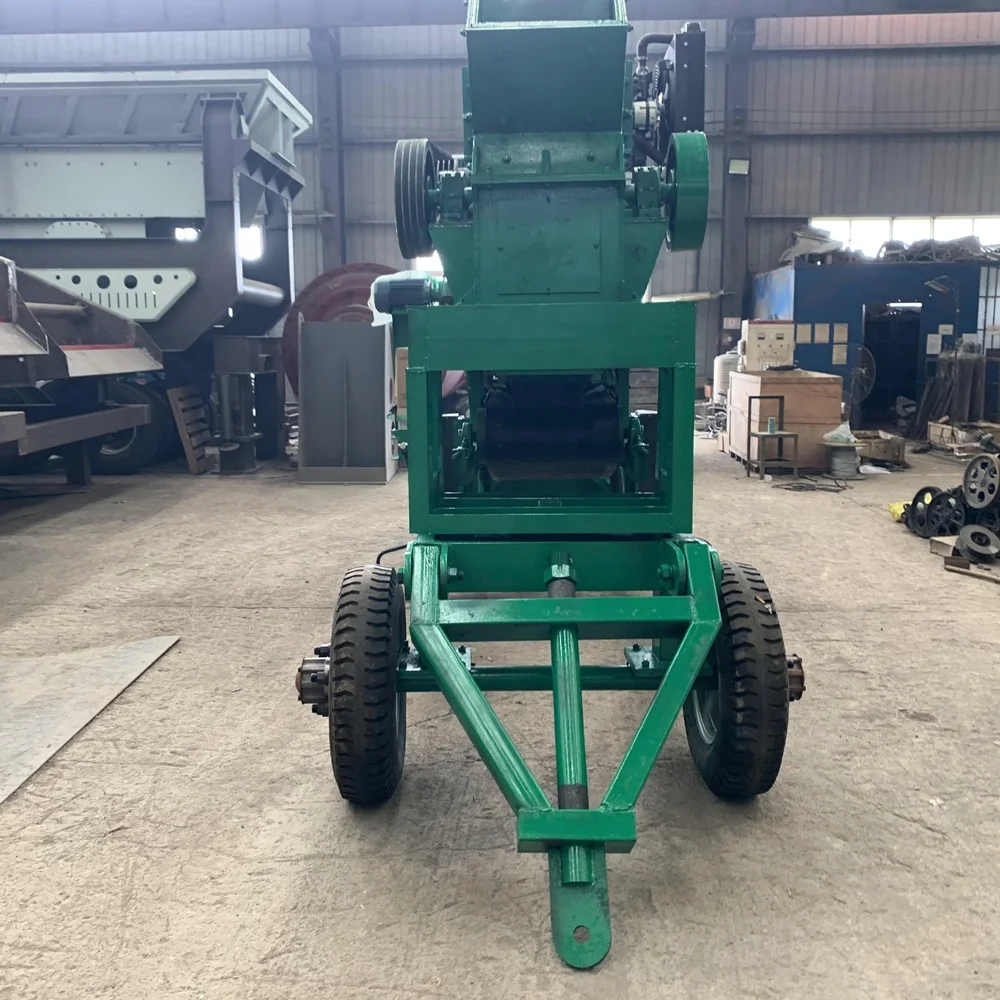 Traction mobile hammer crusher station,hammer mill for sand making plant