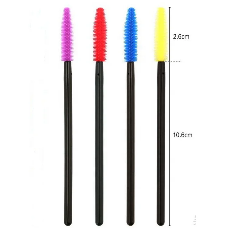 50pcs Disposable Silicone Eyelash Brush Make Up Gloss Wands Applicator Eyelash Extension Tool