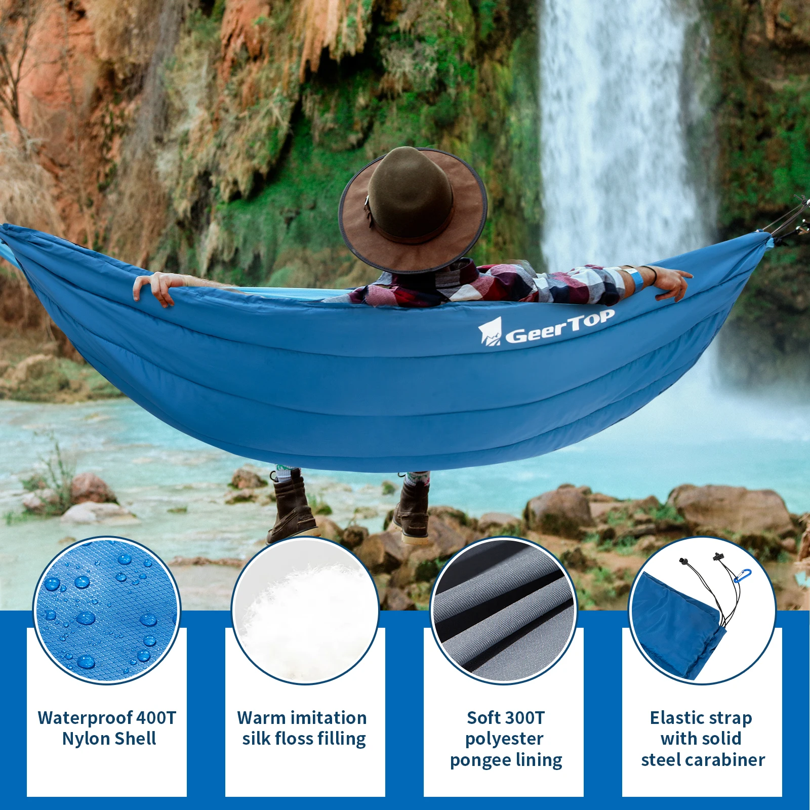 High Quality Outdoors Backpacking Survival or Travel Single & Double Parachute Hammocks/Camping Hammock